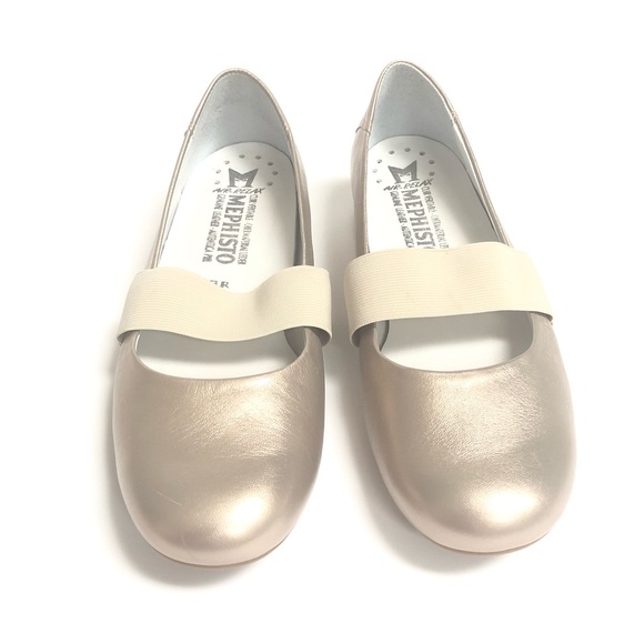 Rose Gold Mephisto Mary Jane Ballet Flats SIZE 6.5 - Picture 5 of 7